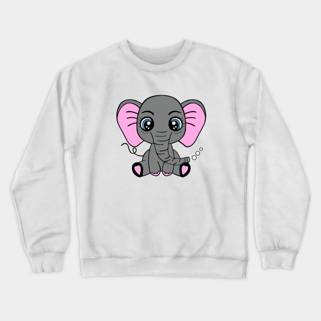 FUNNY Elephant Bubbles Crewneck Sweatshirt by SartorisArt1